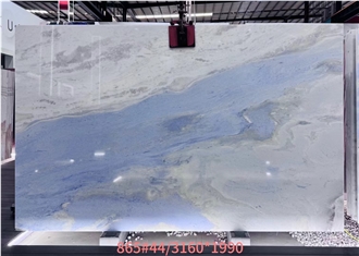 Brazil Sky Blue Marble Slabs For High-End Home Decor