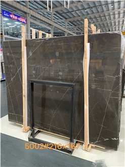 Pietra Gray Polished Marble Slabs For Interior Using