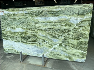 China Raggio Verde Polished Marble Slabs For Decoration