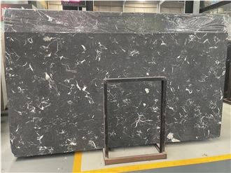 Chinese Century Black Ice Flower Polish  Marble Slabs