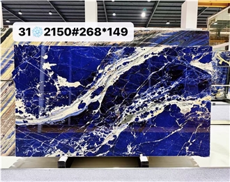 Cloisonne Blue Sodalite Stone  Slabs For Luxury Design