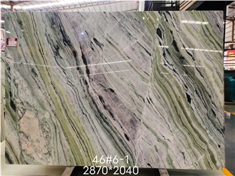 Cloud Emerald Marble Slabs For High-End Decoration