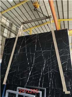 Nero Black China Marquina Marble Slabs