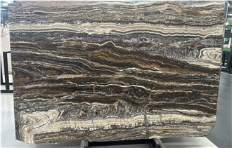 Polished Tiramisu Travertine Slabs