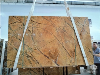 Rainforest Brown Marble Slabs For Interior Using