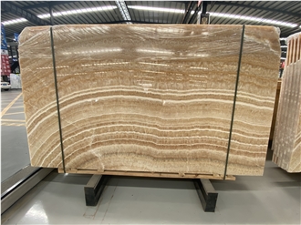 Resin Yellow Onyx Slabs For Floor Stairs