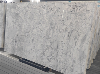 Super White Quartzite Slabs For Wall And Floor Applications