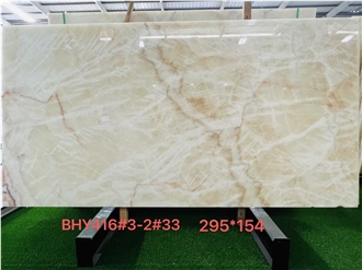 White Vein Onyx Slabs For Decoration