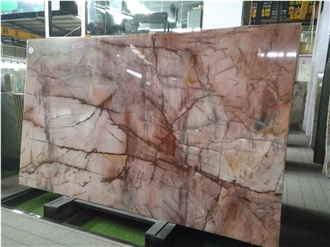 Brazil Pink Juliet Crystal Quartzite Slabs