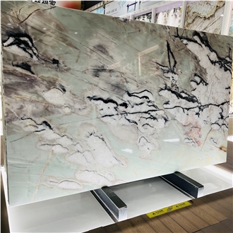 Light Green Cristallo Tiffany Quartzite Slabs