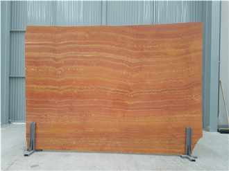 Azarshahr Red Travertine - Rojo Travertino Slabs