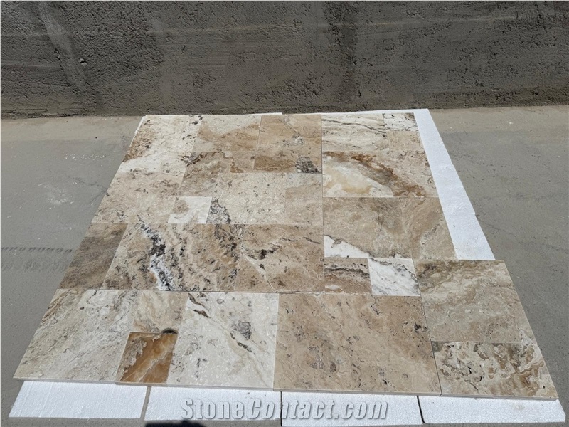Philadelphia Travertine Cross Cut French Pattern