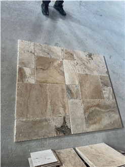 Philadelphia Travertine Cross Cut French Pattern