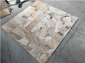 Philadelphia Travertine Cross Cut French Pattern