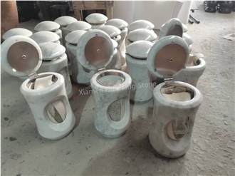 Bianco Carrara Marble  Monumental Candle