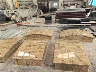 Kashmir Gold Granite Family Monument