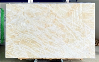 China Ice White Onyx Slabs For Wall Decoration And Flooring