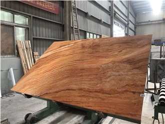 Travertino Amarelo Rainbow Travertine Slabs
