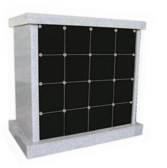 G603 Grey Granite 24 Niches  Family Burial Crypts