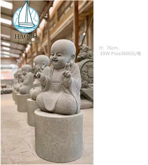 Grey Granite Budha Statues