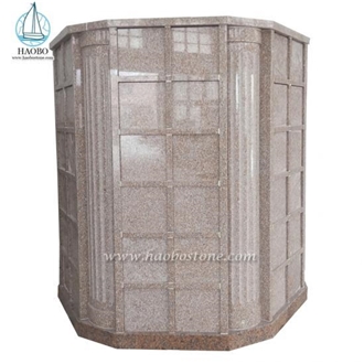 Pink Granite G663 Granite Columbarium With 48 Niches