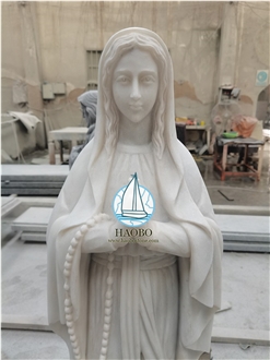 White Marble Virgin Mary Statues