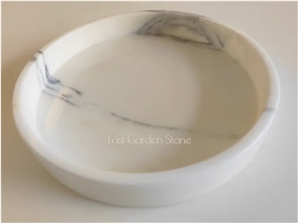 Arabescato Marble Round Dishes Home Decor Products