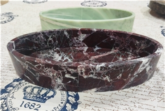 Designed Rosso Levanto Marble Bowls  Home Decor Products