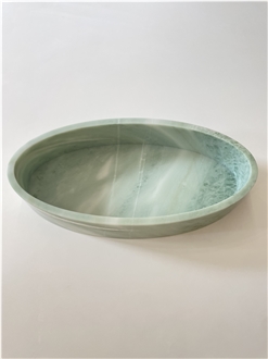Morden Light Lushan Green Marble Oval Basins