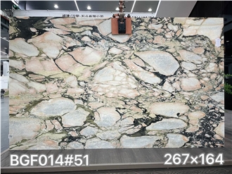 Bulgari Pink Marble Slabs For Decor