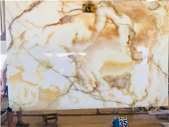 Golden White Onyx Slabs
