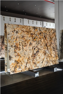 Snow Golden Granite Slabs For Decor