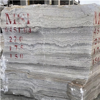 Titanium Silver Travertine Blocks For Decor