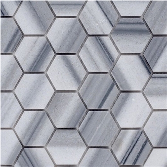 Natural Marble Hexagon Mosaic Tiles