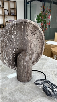Natural Silver Travertine Interior Lamps