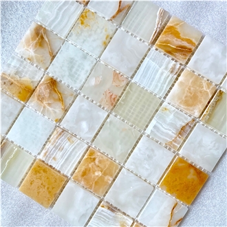 White Onyx Mosaic Tiles