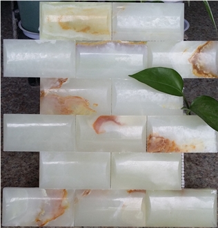 YUANDA Light Green Onyx Brick Mosaic Tiles