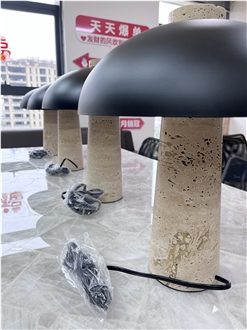 YUANDA Luxury Travertine Stone Interior Lamps Lighting