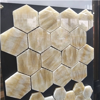 YUANDA Nature Onyx Hexagon Mosaic Tiles