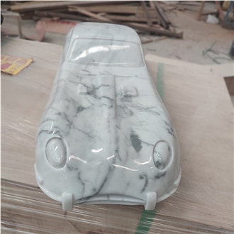 YUANDA White Marble Premium Stone Hand Works Car YUANDA White Marble Premium Stone Hand Works Car