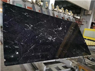 Cloud Black Granite Slabs