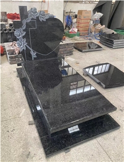 Angola Black Granite Single Monument