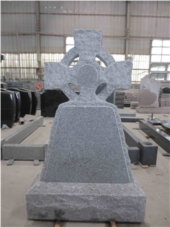 China Grey Granite Celtic Tombstone Memorial