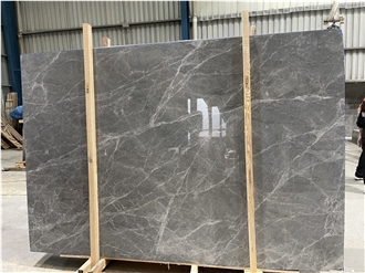 Hermes Gray Marble Slab Tiles,Premium Silver Gray