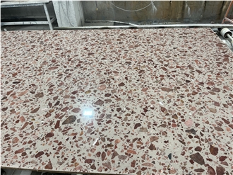 Alpine Red Big Aggregate Large Authentic Terrazzo