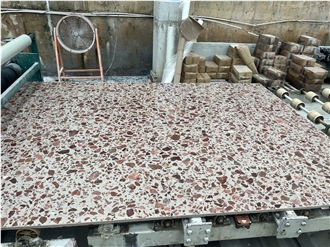 Alpine Red Terrazzo Slabs And Floor Tiles