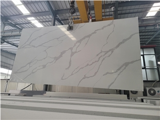 Marble Look Quartz Solid Surface Calacatta Quartz Slabs