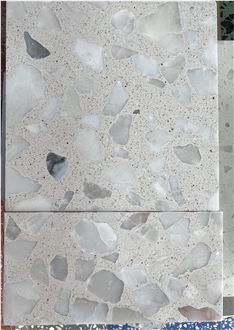 White Onyx And Gray Marble Large Chips Cut To Size Tiles