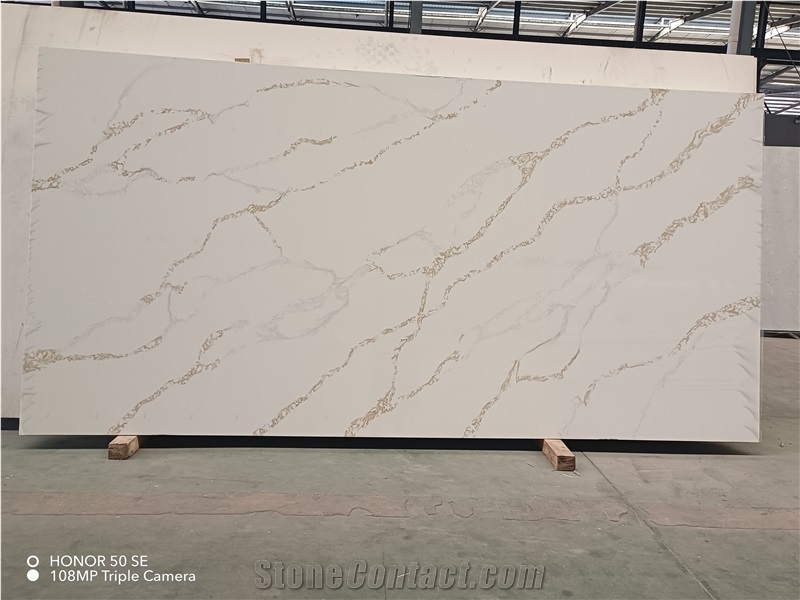 Quartz Engineered Stone Slabs Wall For Engineering Decoration