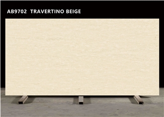 TRAVERTINO BEIGE Leather 12Mm Acrylic Stone Slabs